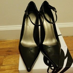 Black patent leather shoes